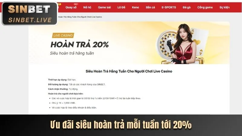 Hoàn trả cược thể thao hàng tuần tại nwe88 win